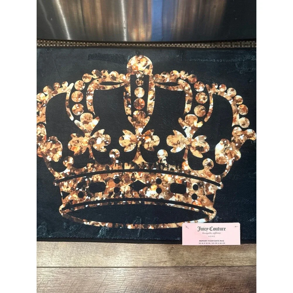 Juicy Couture Leopard Crown Bath Rug
